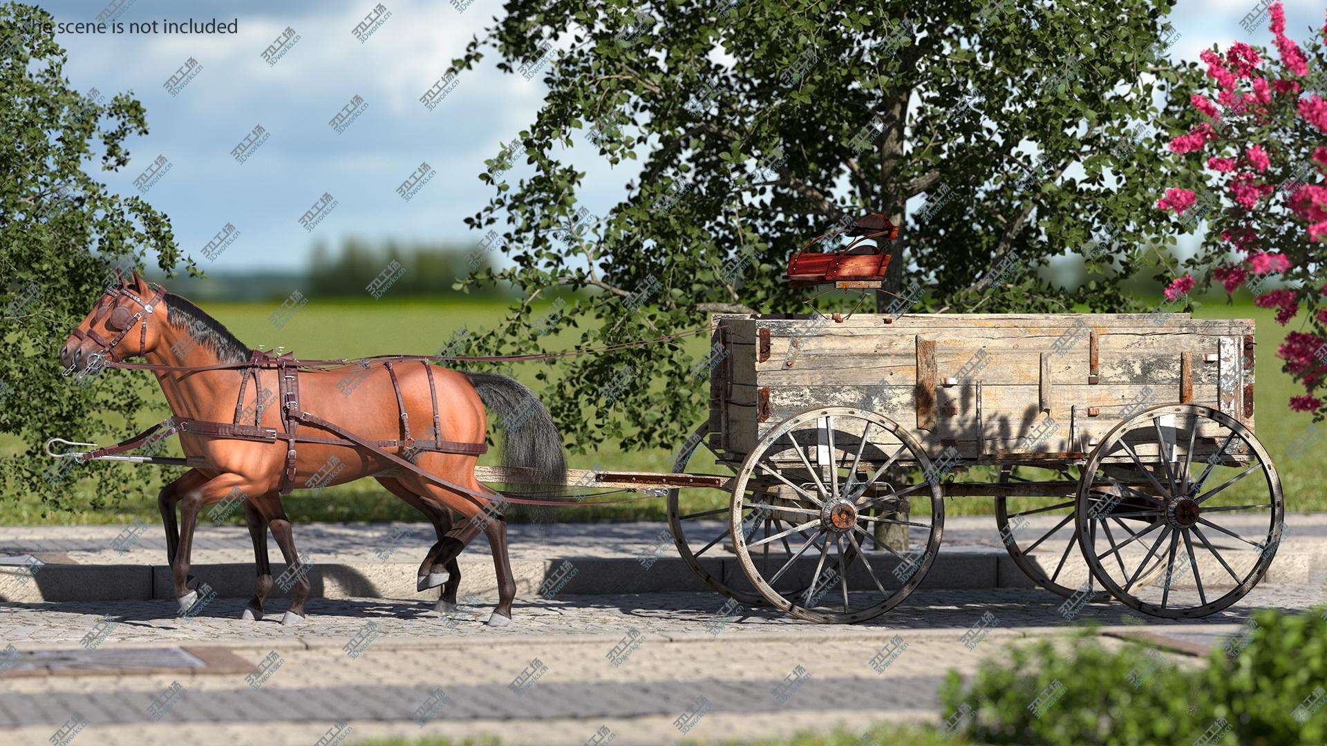 images/goods_img/20210313/Pair Of Horses Pulling Wagon Fur model/5.jpg